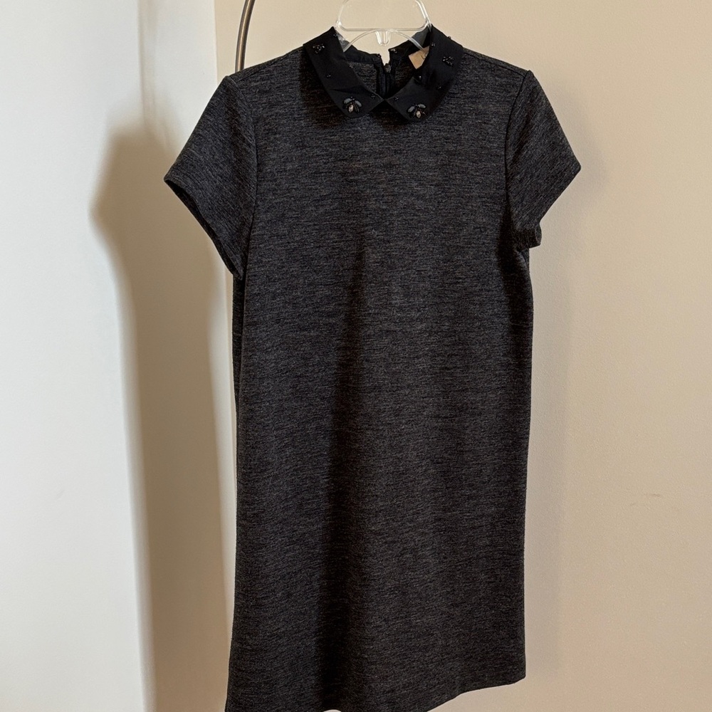 LOFT Charcoal Gray Short Sleeve Dress
